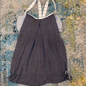 Lululemon drawstring tank with built in bra